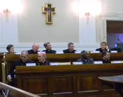 Cardinal Peter Turkson (center right) and other participants in the Vatican business ethics meeting?w=200&h=150