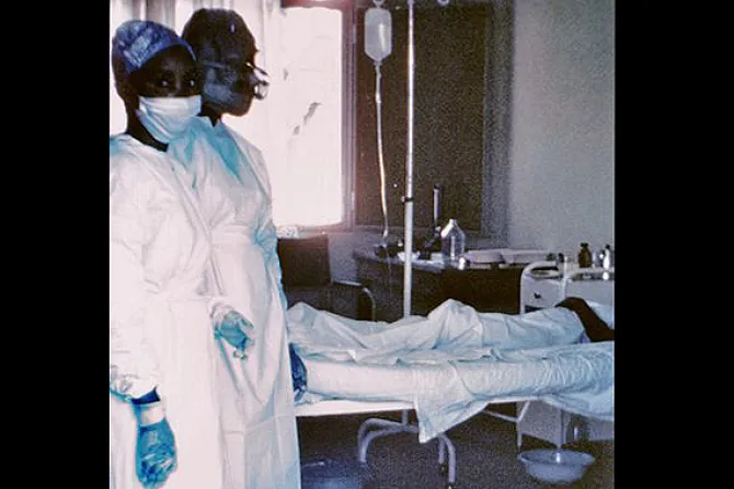 Two nurses and Ebola Case Credit Lyle Conrad Wikimedia CNA CNA