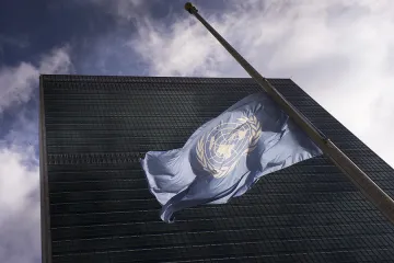 UN Flag outside of the United Nations Headquarters New York Credit United Nations Photo via Flickr CC BY NC ND 20 CNA 6 9 15