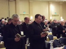 Bishops participate in the Liturgy of the Hours at their 2012 Fall General Assembly. 