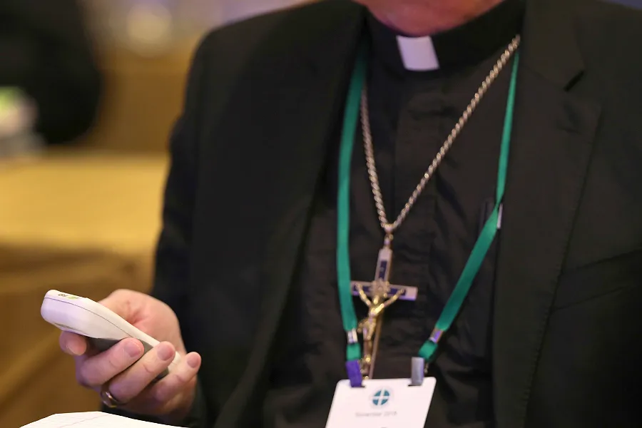 Voting at the USCCB autumn General Assembly in Baltimore, Md., Nov. 14, 2018. (CNS photo/Bob Roller)?w=200&h=150