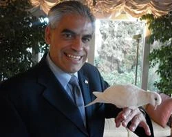 U.S. Ambassador to the Holy See Miguel Diaz poses Oct. 28, 2011 with Chiara the dove?w=200&h=150