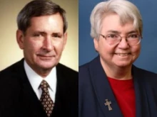 US District Court Judge Richard G. Stearns and Sr. Mary Anne Walsh.