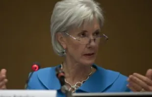 U.S. Health and Human Services Secretary Kathleen Sebelius.   Eric Bridiers/U.S. Mission Geneva.