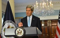 U.S. Secretary of State John Kerry delivers remarks on Syria at the U.S. Department of State in Washington, D.C., on August 30, 2013 (State Department photo).?w=200&h=150