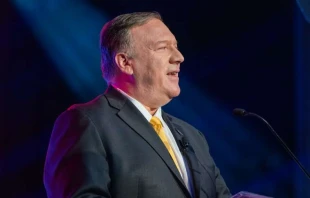 US Secretary of State Mike Pompeo speaks in Nashville, Oct. 11, 2019.   State Department photo by Ron Przysucha/Public Domain.