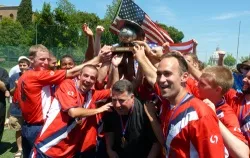 Seminarians from the North American Martyrs celebrate winning the Clericus Cup on May 12, 2012.?w=200&h=150