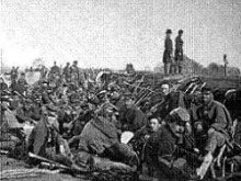 Union infantry at Petersburg.