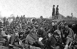 Union infantry at Petersburg.