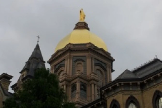 University of Notre Dame Golden Dome 2 CNA US Catholic News 9 26 12