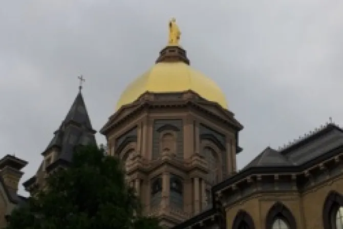 University of Notre Dame Golden Dome 2 CNA US Catholic News 9 26 12