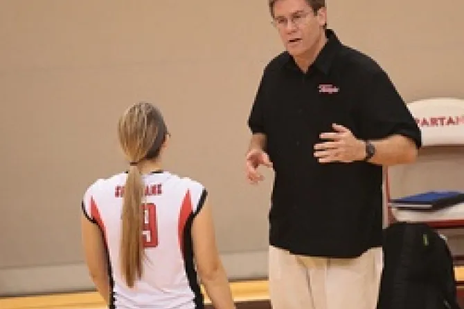 University of Tampa womens volleyball coach Chris Catanach Credit Catholic Sports Association CNA US Catholic News 3 1 13
