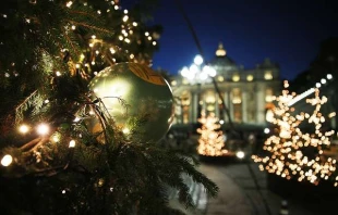 Unveiling of the Nativity scene in St. Peter's Square, Dec. 9, 2016.   Daniel Ibanez/CNA.
