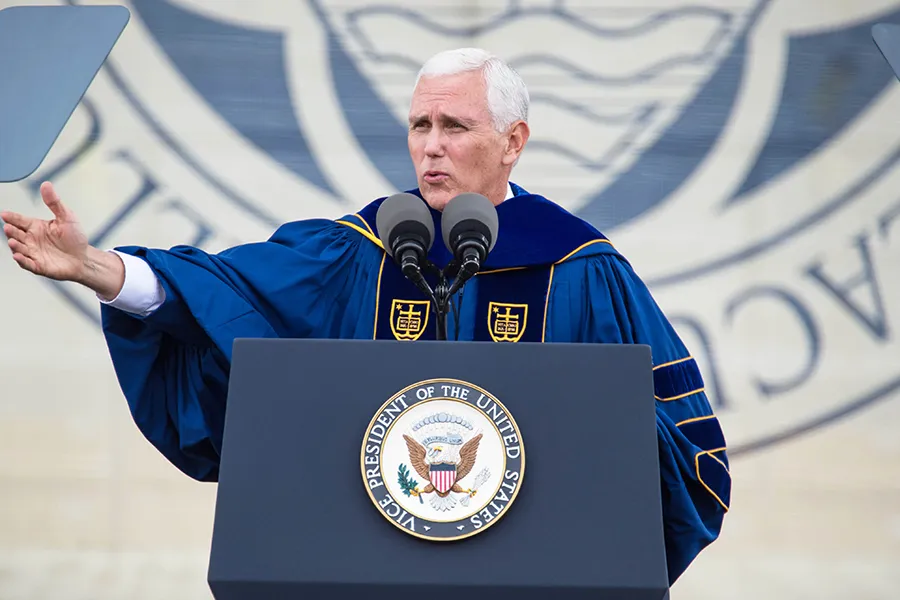 VP Mike Pence delivers commencement address at University of Notre Dame, May 20, 2017. ?w=200&h=150