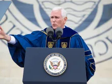 VP Mike Pence delivers commencement address at University of Notre Dame, May 20, 2017. 