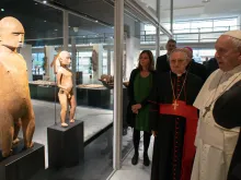 Pope Francis at the Vatican Ethnological Museum Oct. 18, 2019. 
