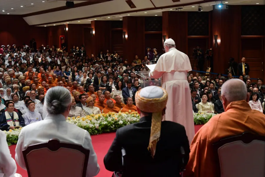 Pope Francis with religious leaders Nov. 22 at Chulalongkorn University in Bangkok, Thailand. ?w=200&h=150