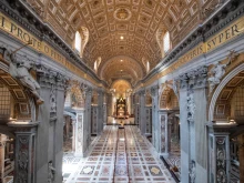 An empty St. Peter's Basilica