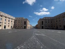 Vatican offices on an empty Papa Pio XII Square. 