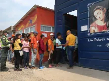 Venezuelan migrants waiting to enter the Divine Providence House in Cucuta, Colombia. 