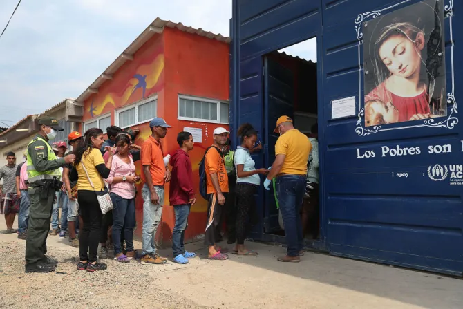 Venezuelan migrants waiting to enter the Divine Providence House in Cucuta Colombia Credit Joe Raedle  Getty Images News