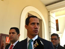 Venezuela's opposition leader and self-proclaimed acting president Juan Guaido arrives at the Federal Legislative Palace in Caracas, Feb. 4, 2019. 