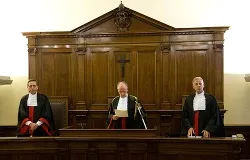 The three-judge panel of Vatican judges delivers the verdict in the trial of Paolo Gabriele. ?w=200&h=150