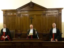 The panel of three Vatican judges delivers the verdict in the Paolo Gabriele case. 