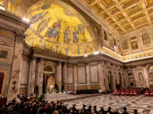 Vespers for the beginning of the Octave of Prayer for Christian Unity at the Basilica of St. Paul Outside the Walls in Rome, Jan. 18, 2019. 