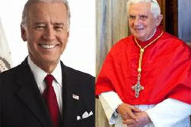 Vice President Joe Biden Pope Benedict XVI CNA Vatican Catholic News 6 3 11