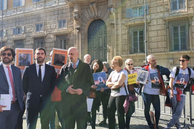 Victims of clergy sexual abuse activists and lawyers gather in Rome Feb 21 2020 Credit Hannah Brockhaus CNA