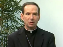 Bishop Michael Burbidge addresses his diocese in a video message