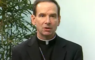 Bishop Michael Burbidge addresses his diocese in a video message 