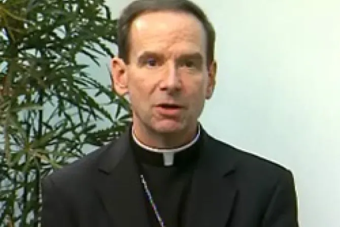 Video capture of Bishop Michael Burbridge Credit Diocese of Raleigh CNA US Catholic News 4 20 11