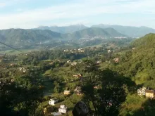 A view of the southern Kathmandu Valley, near Godawari, Nepal. 