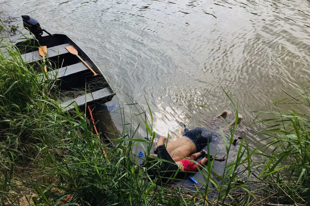 View of the bodies of Salvadoran migrant Oscar Martinez Ramirez and his daughter, who drowned trying to cross the Rio Grande into the US in Matamoros, June 24, 2019. ?w=200&h=150