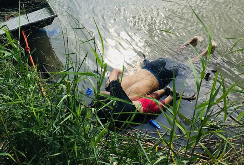 View of the bodies of Salvadoran migrant Oscar Martinez Ramirez and his daughter, who drowned trying to cross the Rio Grande into the US in Matamoros, June 24, 2019. ?w=200&h=150