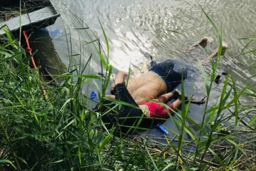 View of the bodies of Salvadoran migrant Oscar Martinez Ramirez and his daughter who drowned trying to cross the Rio Grande into the US in Matamoros June 24 2019 Credit STR AFP Getty Images