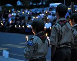 Boy Scouts at the vigil for Brian Bill. ?w=200&h=150