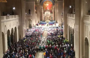Jan. 21, 2015 crowds at the Basilica of the National Shrine of the Immaculate Conception in Washington, D.C.   Addie Mena / CNA. 