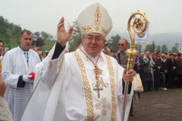 Cardinal Vinko Puljić in Marija Bistrica, Croatia, in 2012