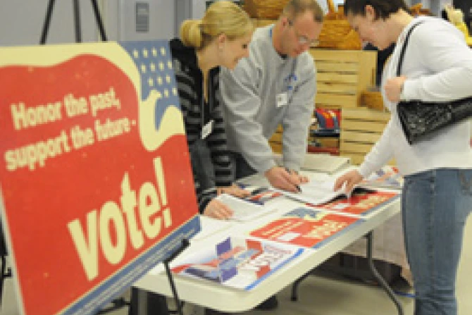 Vote Voting CNA US Catholic News 10 4 11