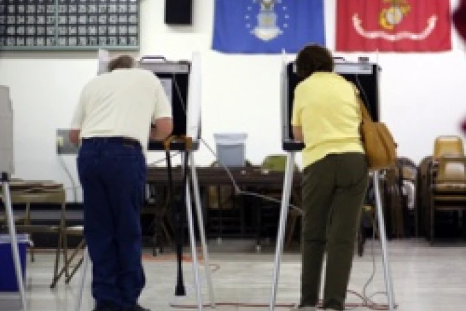 Voting Credit Logan Mock Bunting Getty Images US Catholic News 8 24 12