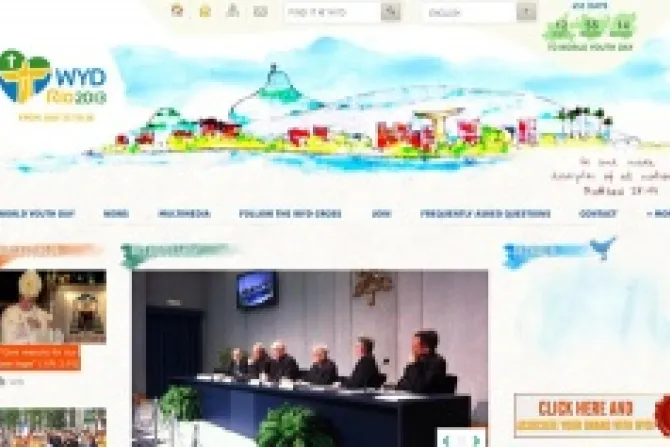 WYD RIO2013 website screenshot CNA 2 World Catholic News 4 27 12