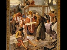 Wall mural of Saint Rupert as Ecclesiae Fundator, Founder of the Church.