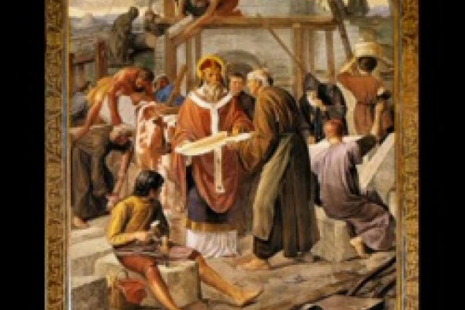 Wall mural of Saint Rupert as Ecclesiae Fundator Founder of the Church CNA US Catholic News 3 23 12