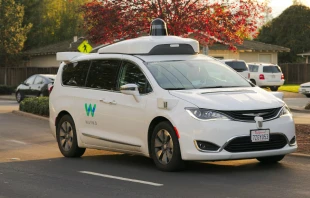 Waymo Chrysler Pacifica Hybrid undergoing testing in the San Francisco Bay Area.   dilu via wikimedia. CC BY 4.0