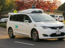 Waymo Chrysler Pacifica Hybrid undergoing testing in the San Francisco Bay Area. 