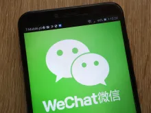 WeChat app. 