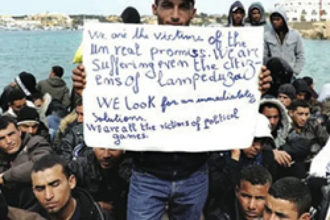 We are all victims Island of Lampedusa Photo Credit Antonello Mangano CNA World Catholic News 4 7 11